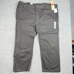 Levis 505 Jeans Mens 56x30 Gray Regular Fit Big & Tall Straight Leg 100% Cotton